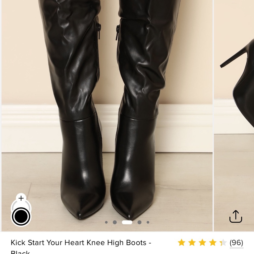 Fashion Nova Black Heeled Boots